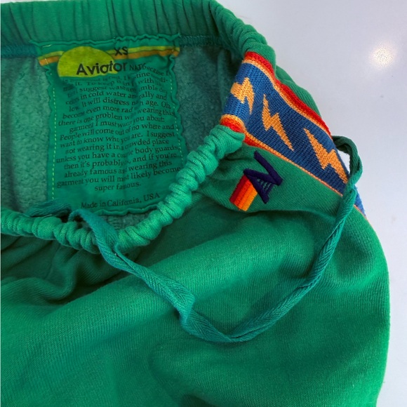 Aviator Nation Bolt Stripe Sweatpants-Kelly Green-Size XS - Picture 6 of 9